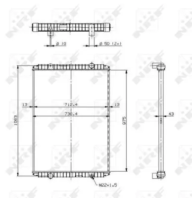 Handler.Part Radiator, engine cooling NRF 509709 5