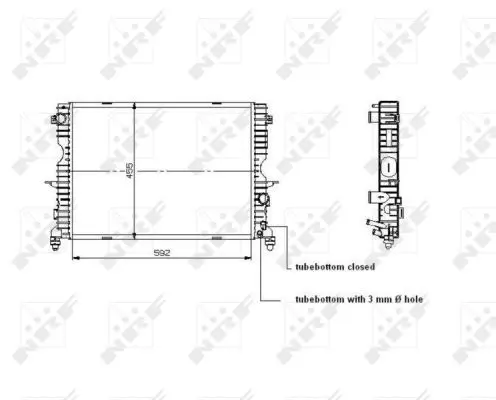 Handler.Part Radiator, engine cooling NRF 509729 5