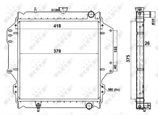 Handler.Part Radiator, engine cooling NRF 513161 5