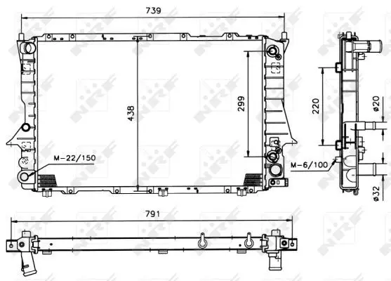 Handler.Part Radiator, engine cooling NRF 51319 5