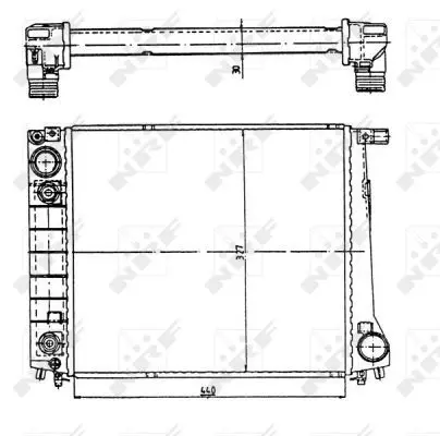 Handler.Part Radiator, engine cooling NRF 51350 1