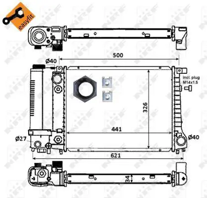 Handler.Part Radiator, engine cooling NRF 51356 5