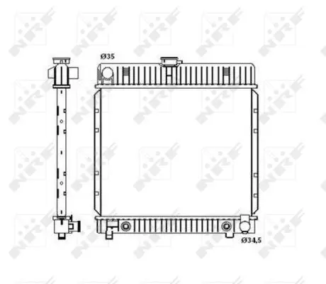 Handler.Part Radiator, engine cooling NRF 514250 5