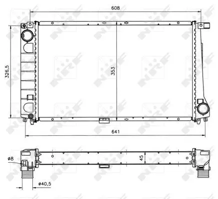 Handler.Part Radiator, engine cooling NRF 51568 5