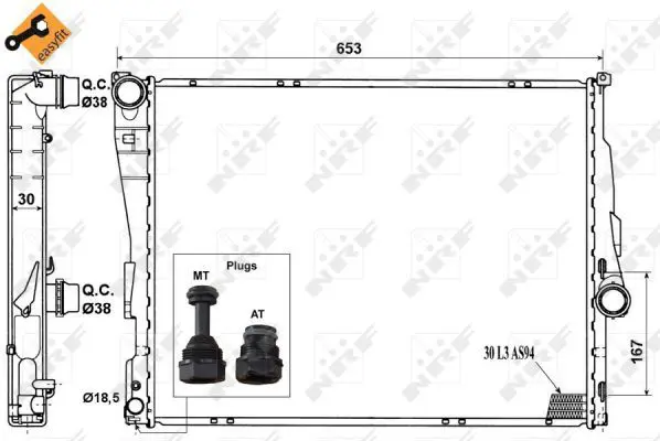 Handler.Part Radiator, engine cooling NRF 51580 5