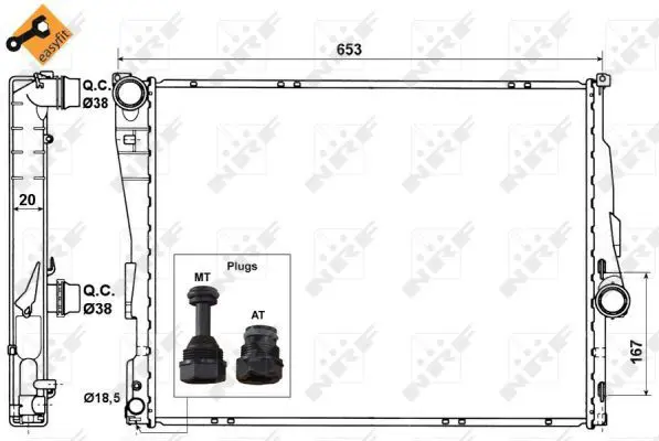 Handler.Part Radiator, engine cooling NRF 51582 5