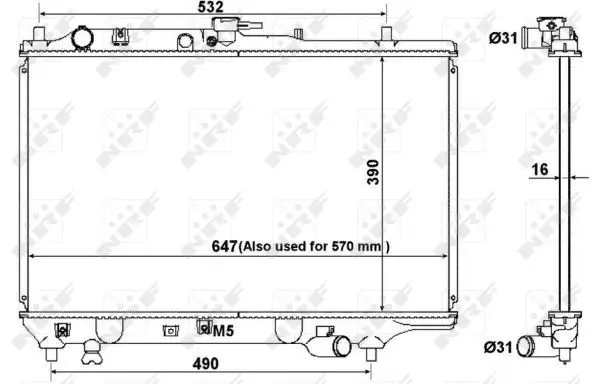 Handler.Part Radiator, engine cooling NRF 516511 1