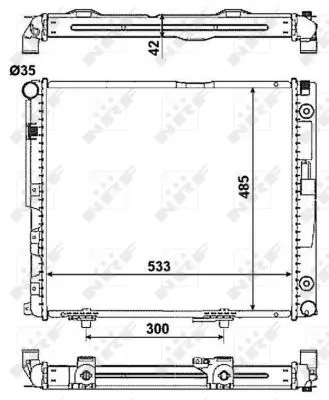 Handler.Part Radiator, engine cooling NRF 516573 4