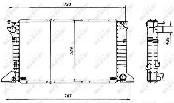 Handler.Part Radiator, engine cooling NRF 517373 4