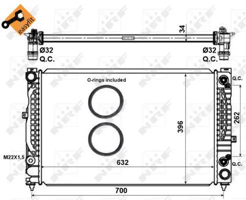 Handler.Part Radiator, engine cooling NRF 519504 4