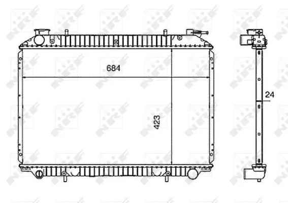 Handler.Part Radiator, engine cooling NRF 519534 5