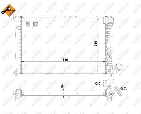 Handler.Part Radiator, engine cooling NRF 519602 4