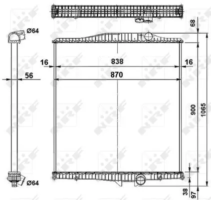 Handler.Part Radiator, engine cooling NRF 519702 5