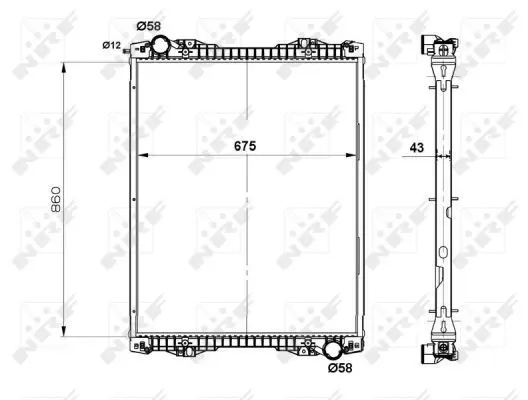 Handler.Part Radiator, engine cooling NRF 519743 5