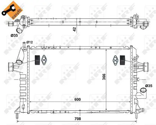 Handler.Part Radiator, engine cooling NRF 506616 4