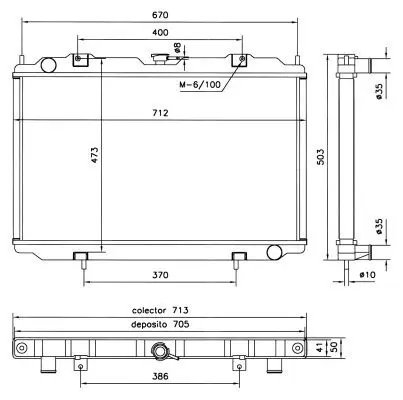 Handler.Part Radiator, engine cooling NRF 52070 1