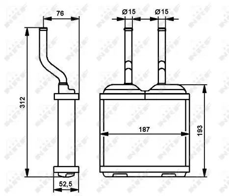 Handler.Part Heat exchanger, interior heating NRF 52103 3