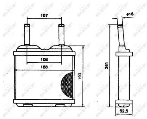 Handler.Part Heat exchanger, interior heating NRF 52113 3