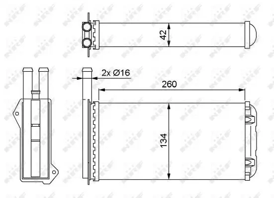 Handler.Part Heat exchanger, interior heating NRF 52220 2