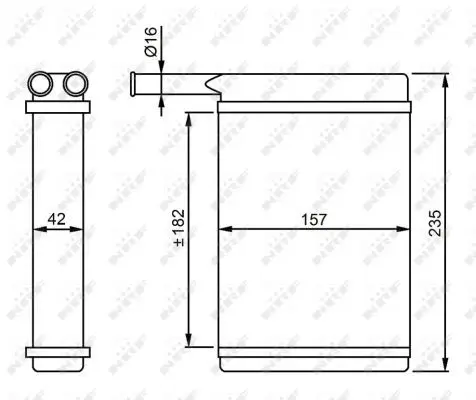 Handler.Part Heat exchanger, interior heating NRF 52221 5