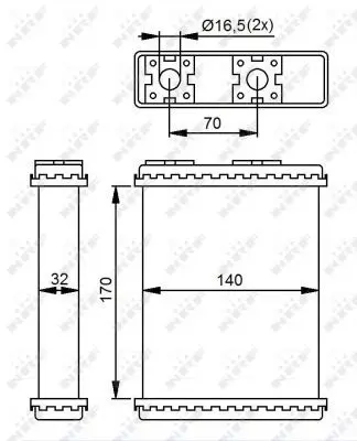 Handler.Part Heat exchanger, interior heating NRF 52230 3