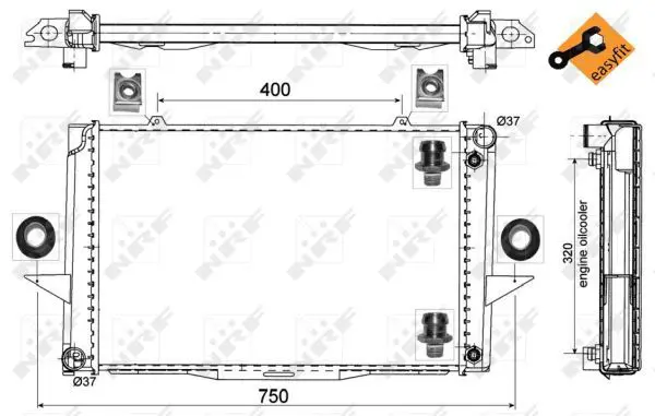 Handler.Part Radiator, engine cooling NRF 529509 4