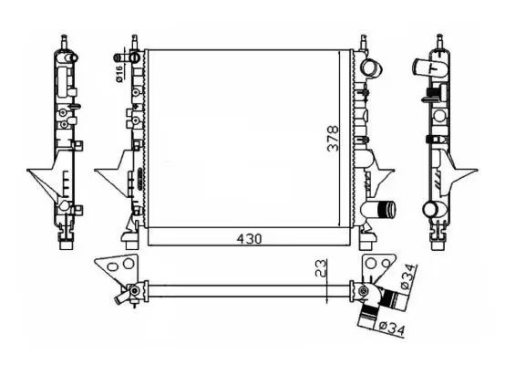 Handler.Part Radiator, engine cooling NRF 529513 4