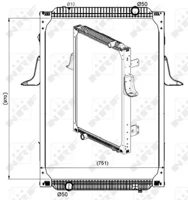 Handler.Part Radiator, engine cooling NRF 529564 5