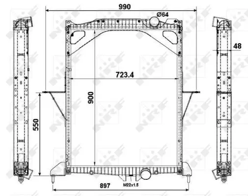 Handler.Part Radiator, engine cooling NRF 529701 4