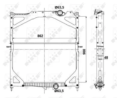 Handler.Part Radiator, engine cooling NRF 529702 5