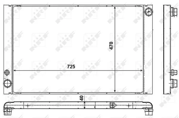 Handler.Part Radiator, engine cooling NRF 53018 1