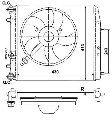 Handler.Part Radiator, engine cooling NRF 53021 4