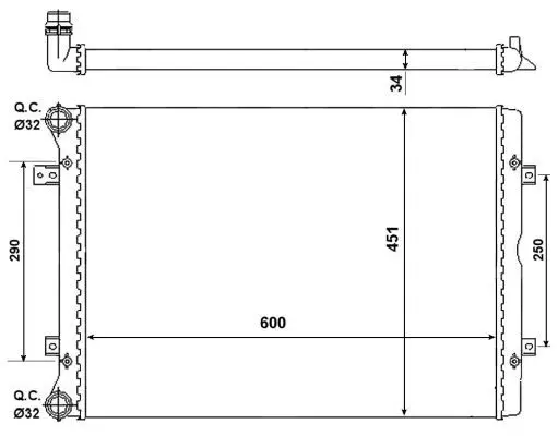 Handler.Part Radiator, engine cooling NRF 53022 4