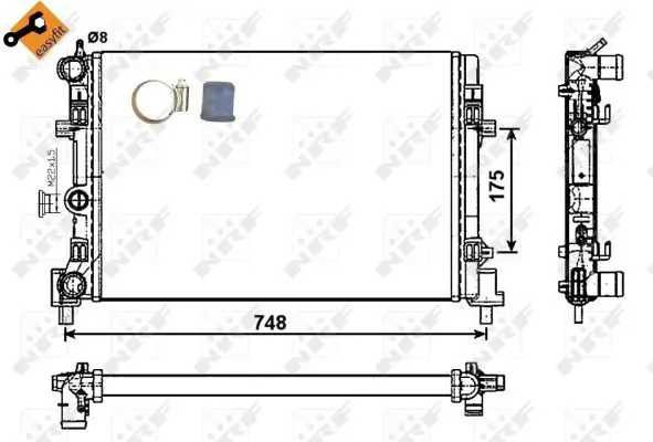 Handler.Part Radiator, engine cooling NRF 53024 5