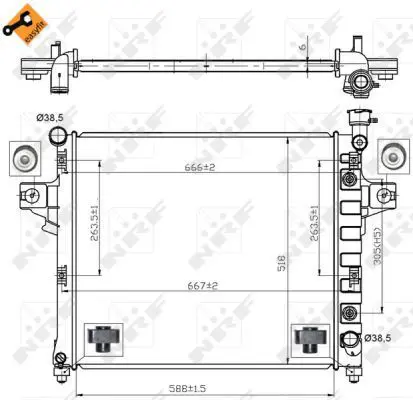 Handler.Part Radiator, engine cooling NRF 53031 3