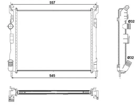 Handler.Part Radiator, engine cooling NRF 53032 1