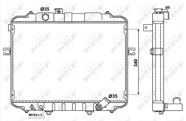 Handler.Part Radiator, engine cooling NRF 53034 1