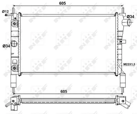 Handler.Part Radiator, engine cooling NRF 53036 1