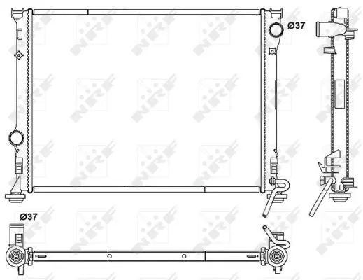 Handler.Part Radiator, engine cooling NRF 53041 1