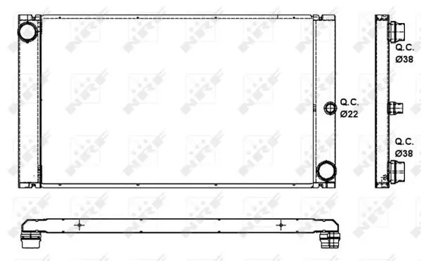 Handler.Part Radiator, engine cooling NRF 53091 1