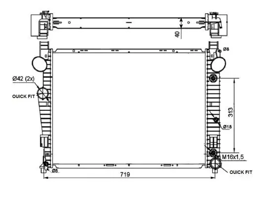 Handler.Part Radiator, engine cooling NRF 53103 2