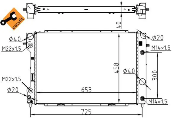 Handler.Part Radiator, engine cooling NRF 53104 2