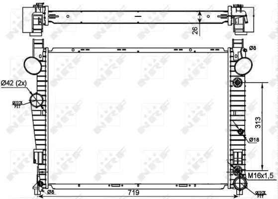 Handler.Part Radiator, engine cooling NRF 53107 2