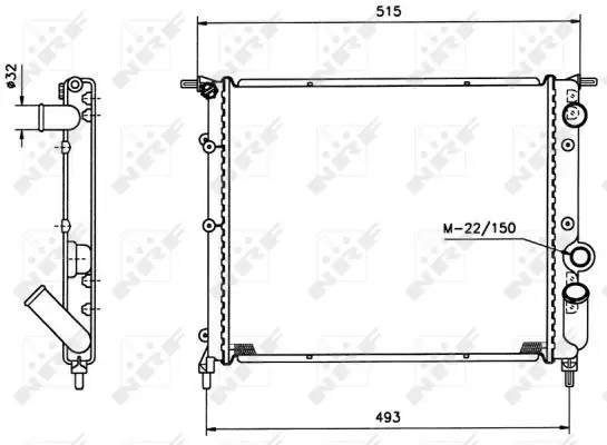 Handler.Part Radiator, engine cooling NRF 53125 4