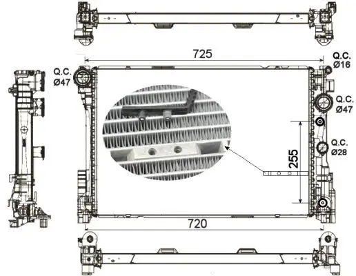 Handler.Part Radiator, engine cooling NRF 53141 1