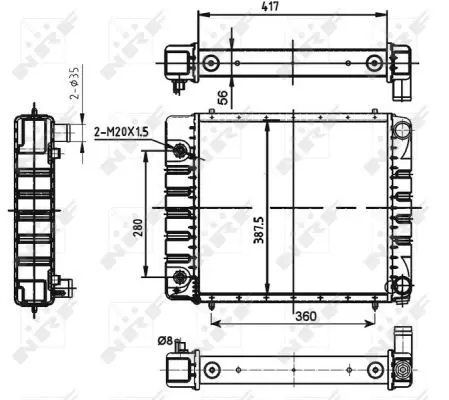 Handler.Part Radiator, engine cooling NRF 53149 1