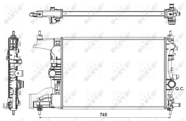 Handler.Part Radiator, engine cooling NRF 53155 4