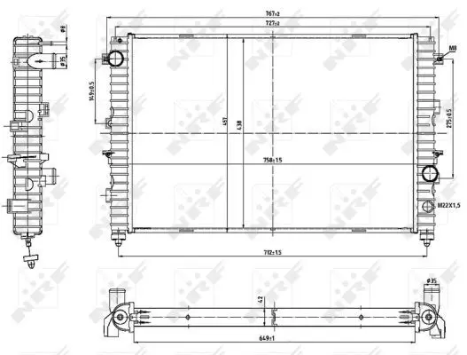 Handler.Part Radiator, engine cooling NRF 53197 1