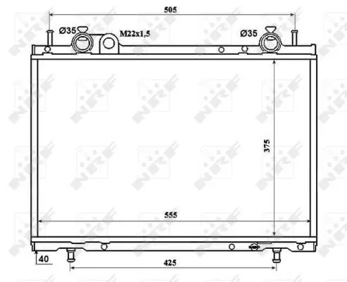 Handler.Part Radiator, engine cooling NRF 53201 1