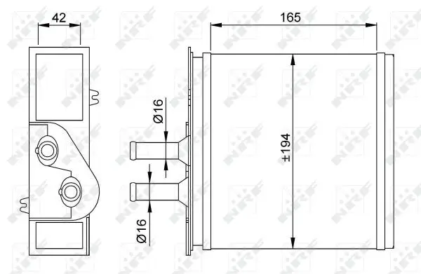 Handler.Part Heat exchanger, interior heating NRF 53204 5